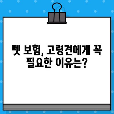 고령견도 안전하게 보장받는 펫 보험 찾기| 가입 가능 여부 확인 및 추천 보험사 비교 | 노령견, 펫보험, 보험료, 보장 범위