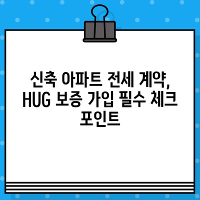 아파트 HUG 전세 보증 보험 가입 조건| 신축 아파트 고려 시 주의 사항 | HUG, 전세 보증, 신축 아파트, 가입 조건