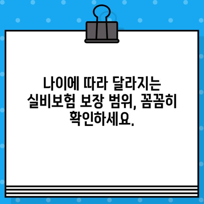 실비보험 가입, 나이 제한 확인은 필수! | 보장 범위, 연령별 특징, 꼼꼼히 비교하세요