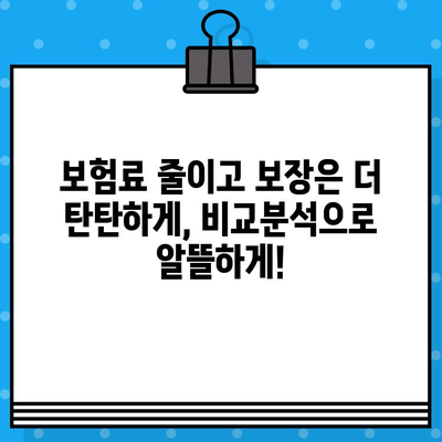 내 보험, 제대로 분석하고 똑똑하게 관리하는 방법 | 보험 분석, 비교, 절약 팁, 보장 분석