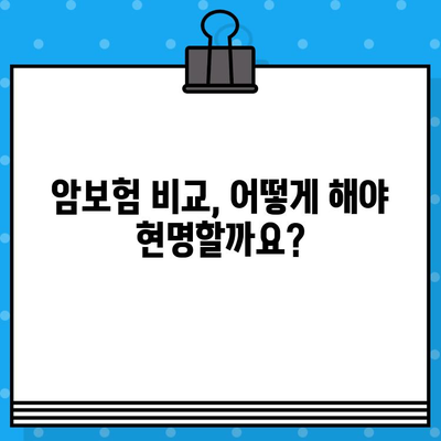 암보험 가입 전 꼭 확인해야 할 7가지 필수 사항 | 보장 범위, 면책 조항, 특약, 비교 가이드