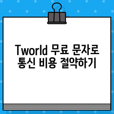 Tworld 무료 문자 서비스| 효율적인 통신을 위한 완벽 가이드 | 무료 문자, 통신 비용 절약, Tworld 혜택