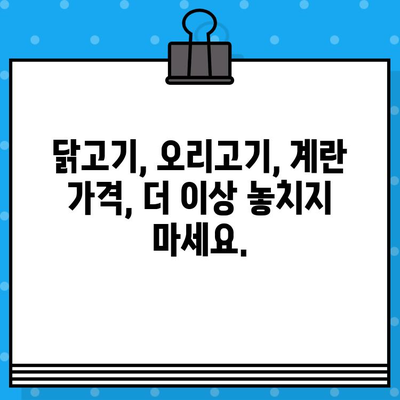 가금산물 일일 가격 무료 문자 알림 서비스 안내 | 닭고기, 오리고기, 계란, 실시간 가격 정보