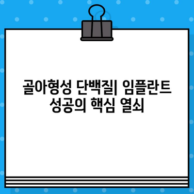 골아형성 단백질 활용, 임플란트 성공률 높이는 비밀 | 임플란트, 골융합, 치과