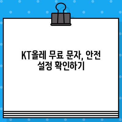 KT올레 무료 문자 보안 강화 가이드| 안전하게 이용하는 5가지 방법 | KT올레, 무료 문자, 보안, 안전, 가이드