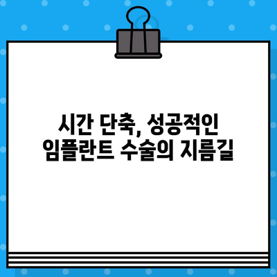 유도골 재생 임플란트 수술 시간 단축| 절차 최적화 가이드 | 임플란트, 수술 시간, 치료 과정, 효율성