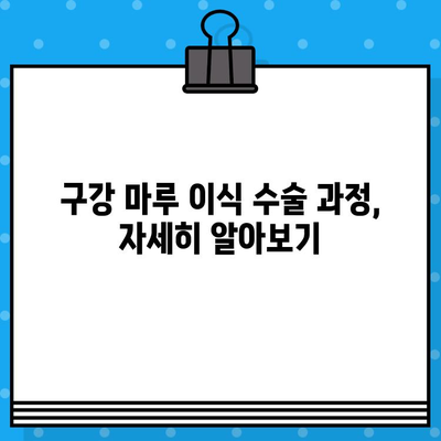 구강 마루 이식 고민, 이제 궁금증을 해결하세요! | 구강 마루 이식, 수술 과정, 후기, 비용, 부작용