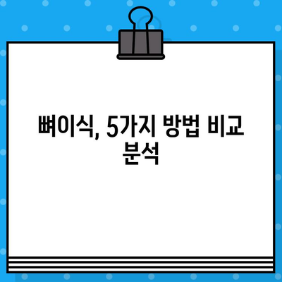 임플란트 뼈이식, 어떤 방법이 나에게 맞을까? | 5가지 방법 비교 분석 및 장단점