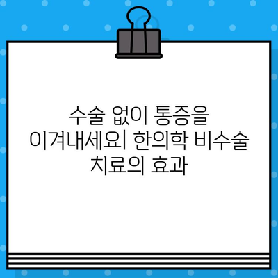 인천 통증 치유, 한방병원 선택 가이드 | 척추, 관절, 근골격계, 한의학, 비수술 치료