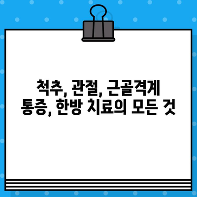 인천 통증 치유, 한방병원 선택 가이드 | 척추, 관절, 근골격계, 한의학, 비수술 치료