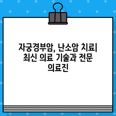 자궁경부암, 난소암 치료| 여성 암 환자를 위한 전문 병원 찾기 | 여성암, 암 치료, 병원 정보, 진료