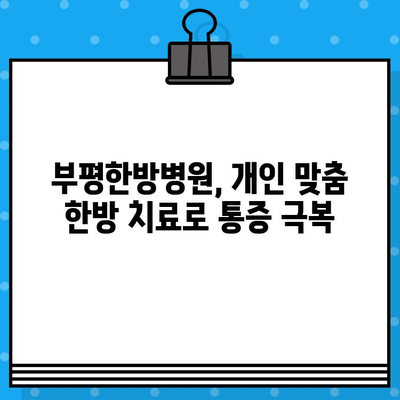 부평한방병원| 통증 회복, 당신에게 맞는 최선의 선택 | 한방 치료, 침구 치료, 추나 요법, 척추, 관절, 통증