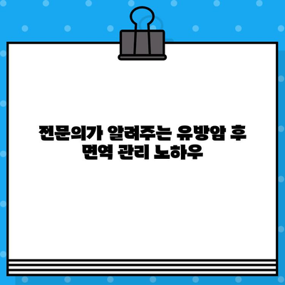유방암 회복, 면역력 높이는 길| 암 요양병원 추천 & 관리 가이드 | 유방암, 면역 관리, 요양병원, 회복