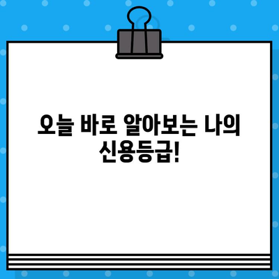 신용평가 등급 확인서 당일 발급받는 방법| 간편하고 빠르게 확인하세요! | 신용등급, 신용정보, KCB, NICE