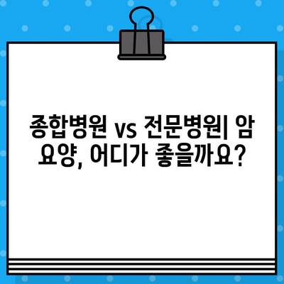암 요양 병원 선택 가이드| 꼼꼼하고 체계적인 관리 | 암 환자, 요양, 추천, 종합병원, 전문병원