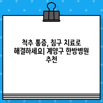 계양구 한방 병원 추천| 면밀한 케어로 건강 되찾기 | 계양구, 한방병원, 추천, 건강 관리, 척추, 통증, 침구 치료