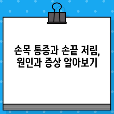 손목 통증과 손 끝 저림, 어떻게 관리해야 할까요? | 손목 통증 병원, 저림 증상 완화 방법, 손목 건강 관리 팁