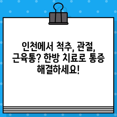 인천 한방 병원 추천| 통증 치유 전문 | 척추, 관절, 근육통, 한의원, 침, 뜸, 부항