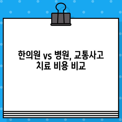 부산 교통사고, 한의원 vs 병원| 나에게 맞는 선택은? | 교통사고 후유증, 치료, 비용, 후기