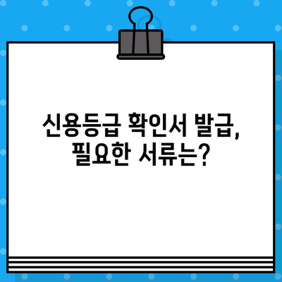 신용평가등급 확인서 당일 발급, 어디서 어떻게? | 신용등급, 당일 발급, 확인 방법, 필요 서류