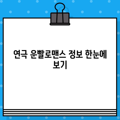 연극 "운빨로맨스" 시간, 예매, 장소 한번에 확인하세요! | 공연 정보, 티켓 예매, 서울, 대구, 부산