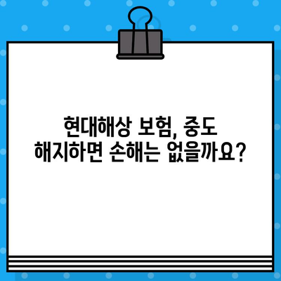 현대해상 보험 해지, 궁금한 모든 것! | 해지 방법, 환급금 계산, 중도 해지 총정리