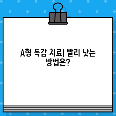 A형 독감 백신| 건강 지키는 필수 정보 | 예방 접종, 증상, 치료, 주의사항