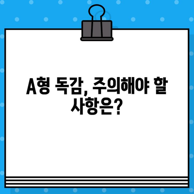 A형 독감 백신| 건강 지키는 필수 정보 | 예방 접종, 증상, 치료, 주의사항