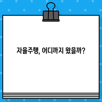 자동차 자율주행의 현재| 기술 현황과 미래 전망 | 자율주행, AI, 자동차 기술, 미래 자동차