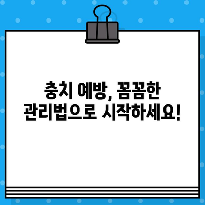 충치 종류별 치료법 & 예방 관리 가이드 | 치아 건강 지키는 완벽한 해결책