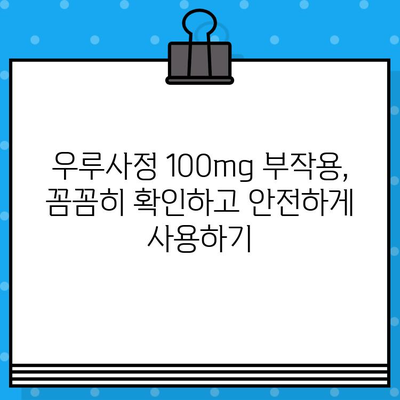 우루사정 100mg 완벽 가이드| 효능, 사용법, 부작용 총정리 | 간 기능 개선, 피로 회복, 복용 주의사항